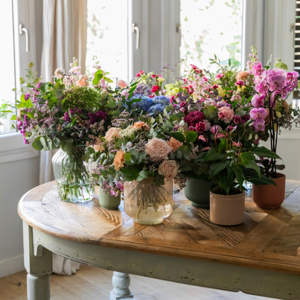 Flores en mesa